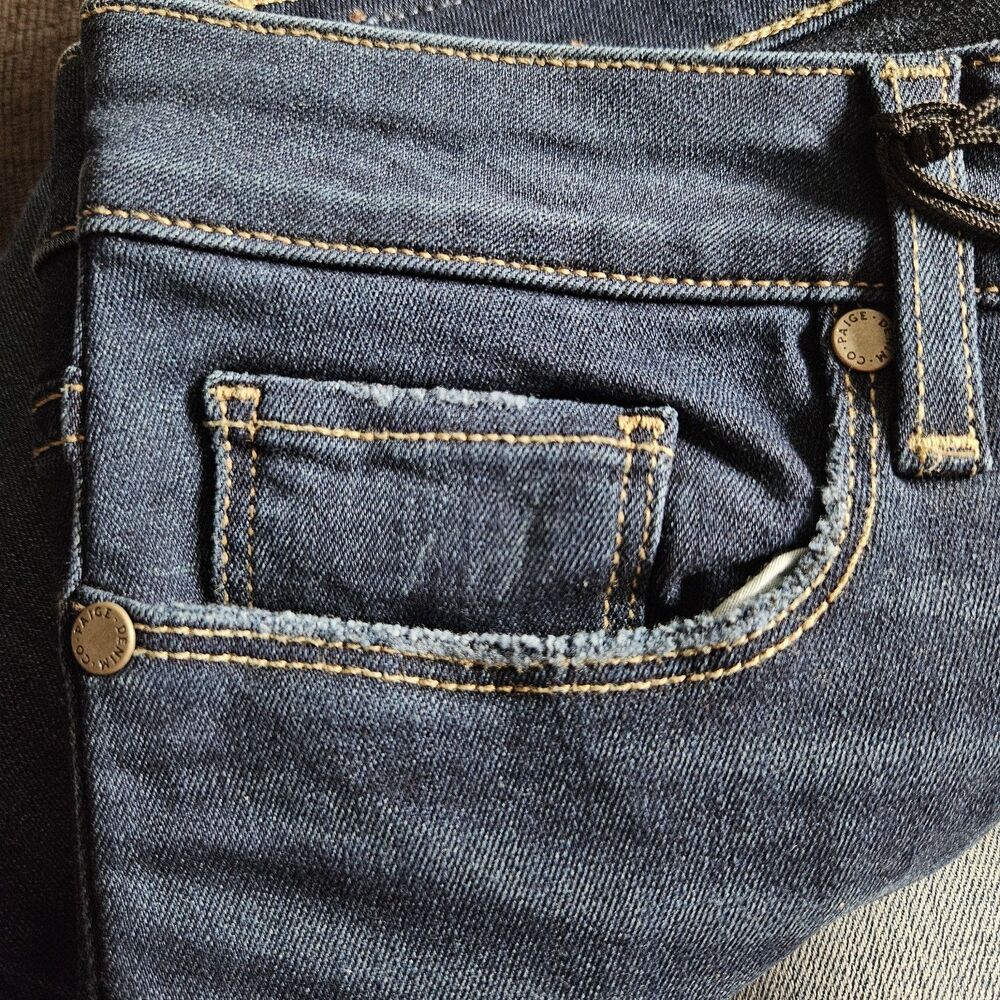 Paige Skyline Skinny Jeans Women's Size 31 Medium Wash Mid Rise Stretch Denim - Picture 3 of 11
